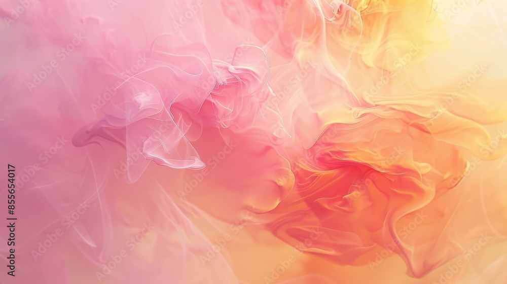Abstract wallpaper with pastel gradients merging pinks and yellows, ethereal blurs, organic patterns emerging, and gentle, diffused lighting. Abstract wallpaper with pastel gradients merging pinks and yellows, ethereal blurs, organic patterns emerging, and gentle, diffused lighting.