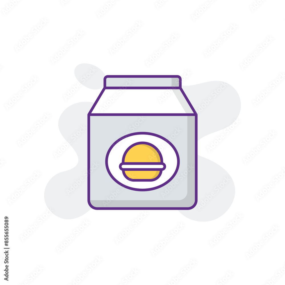 Food Packaging icon design with white background stock illustration Food Packaging icon design with white background stock illustration