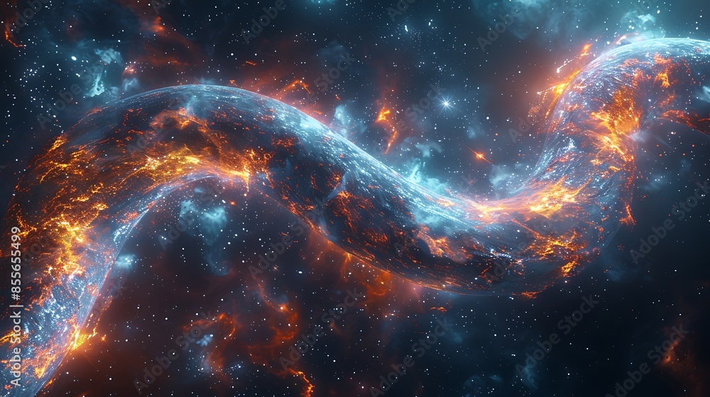 Infinity symbols looping over a cosmic starfield, suggesting endless space. The symbols glow with ethereal light, intertwining seamlessly against a backdrop of distant stars and galaxies Infinity symbols looping over a cosmic starfield, suggesting endless space. The symbols glow with ethereal light, intertwining seamlessly against a backdrop of distant stars and galaxies