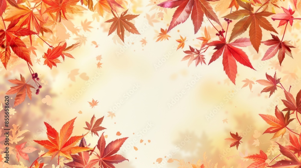 Autumn leaves background illustration generated by ai Autumn leaves background illustration generated by ai