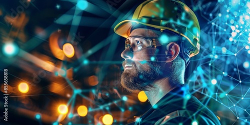 Wallpaper Mural Electrical Engineer Inspecting Control Cabinet Torontodigital.ca