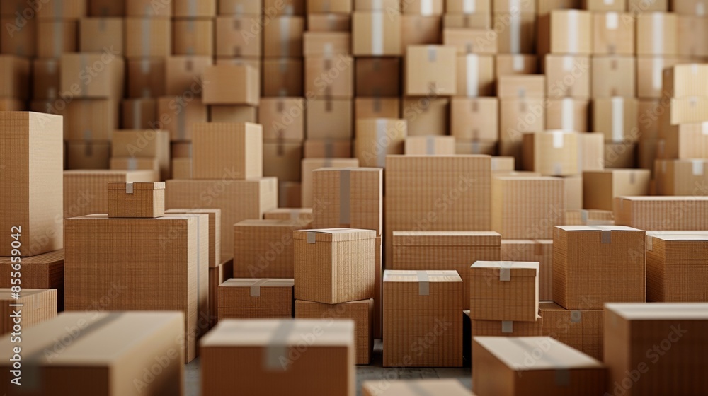 Stacks of Cardboard Boxes Stacks of Cardboard Boxes