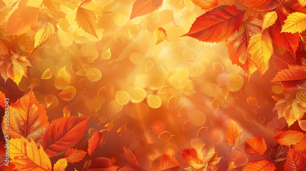 Autumn leaves background illustration generated by ai Autumn leaves background illustration generated by ai