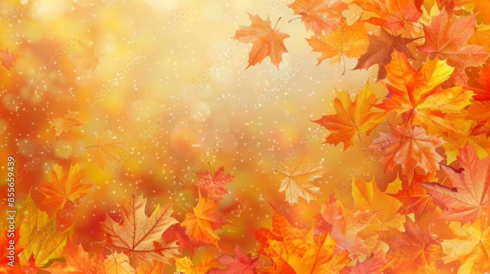 Autumn leaves background illustration generated by ai Autumn leaves background illustration generated by ai