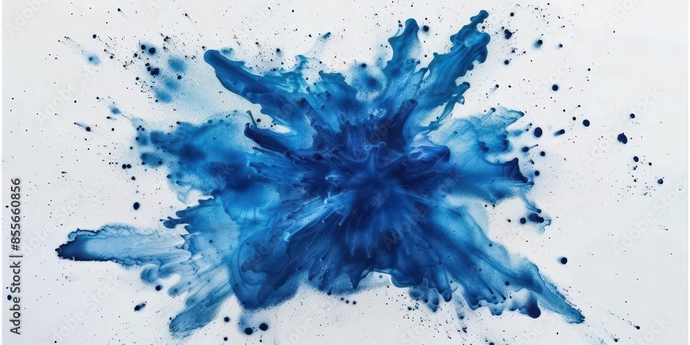 Abstract Blue Ink Explosion Abstract Blue Ink Explosion