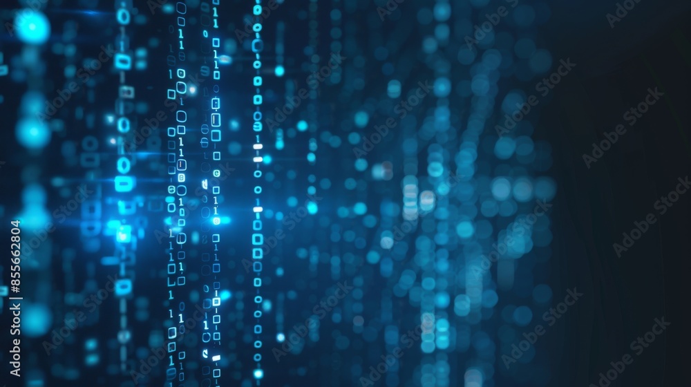 Binary code background illustration generated by ai Binary code background illustration generated by ai