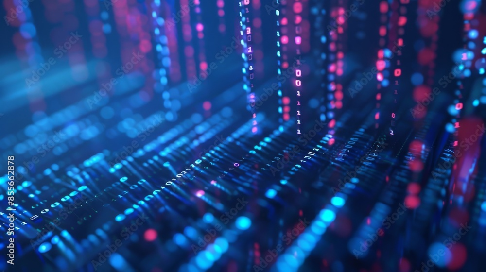 Binary code background illustration generated by ai Binary code background illustration generated by ai