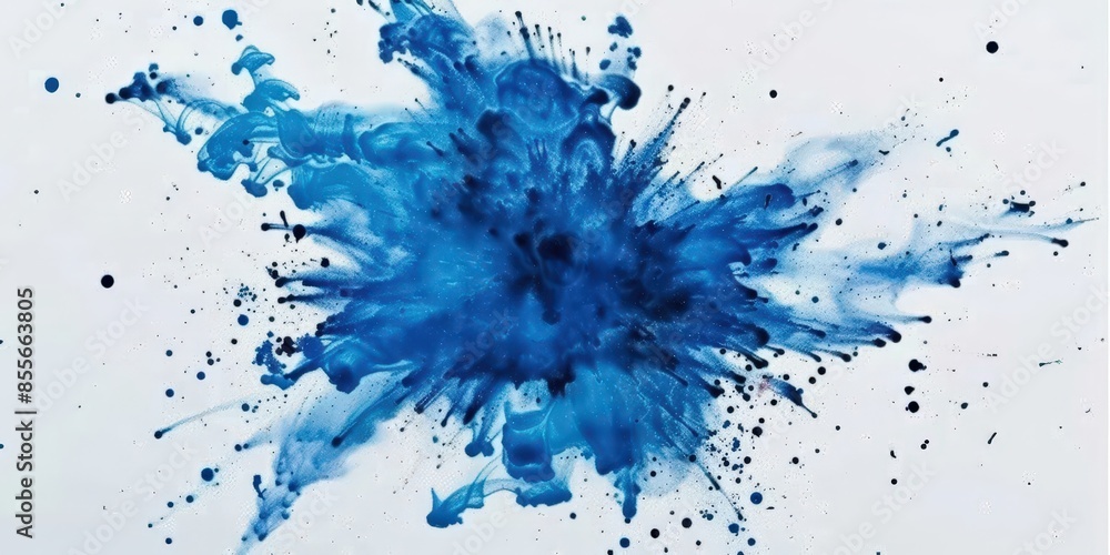 Abstract Blue Ink Explosion Abstract Blue Ink Explosion