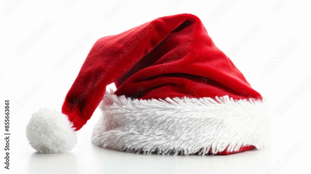 Christmas santa hat illustration generated by ai Christmas santa hat illustration generated by ai