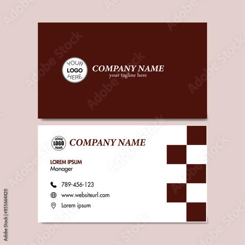 corporate business card design template photo
