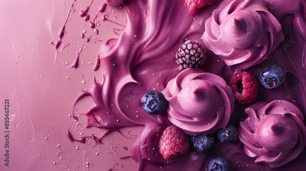 Delicious Berry Mousse with Fresh Berries Delicious Berry Mousse with Fresh Berries