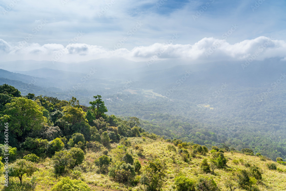 Fototapeta premium Brahmagiri Hills in Wayanad, Kerala, India.