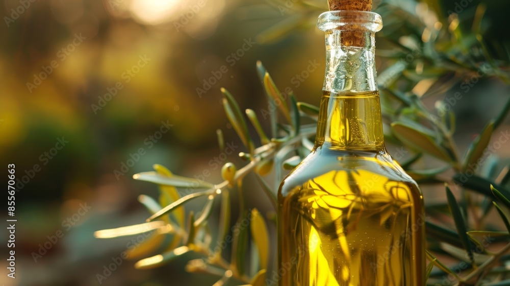 A close-up of a clear, glass bottle filled with fresh, green olive oil, highlighting its clarity and natural goodness as a simple and healthy ingredient. A close-up of a clear, glass bottle filled with fresh, green olive oil, highlighting its clarity and natural goodness as a simple and healthy ingredient.