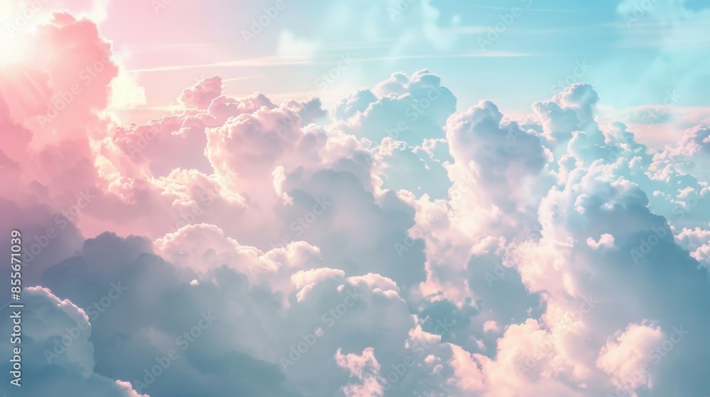 Clouds sky background illustration generated by ai