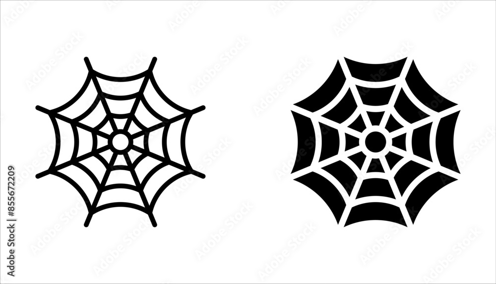 Spider Web icon Set. Spooky Vector Illustration Isolated on White Background. Spiderweb Frame Spider Web icon Set. Spooky Vector Illustration Isolated on White Background. Spiderweb Frame
