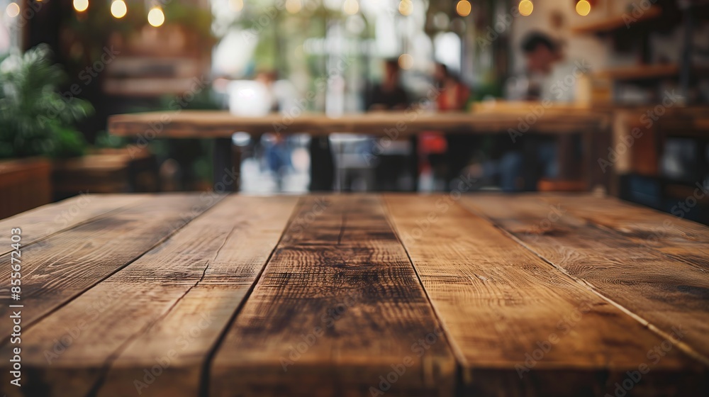 custom made wallpaper toronto digitala close up of a rustic empty wooden table with blurred coffee shop background