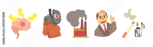Stress Different Source and Cause Item Vector Set