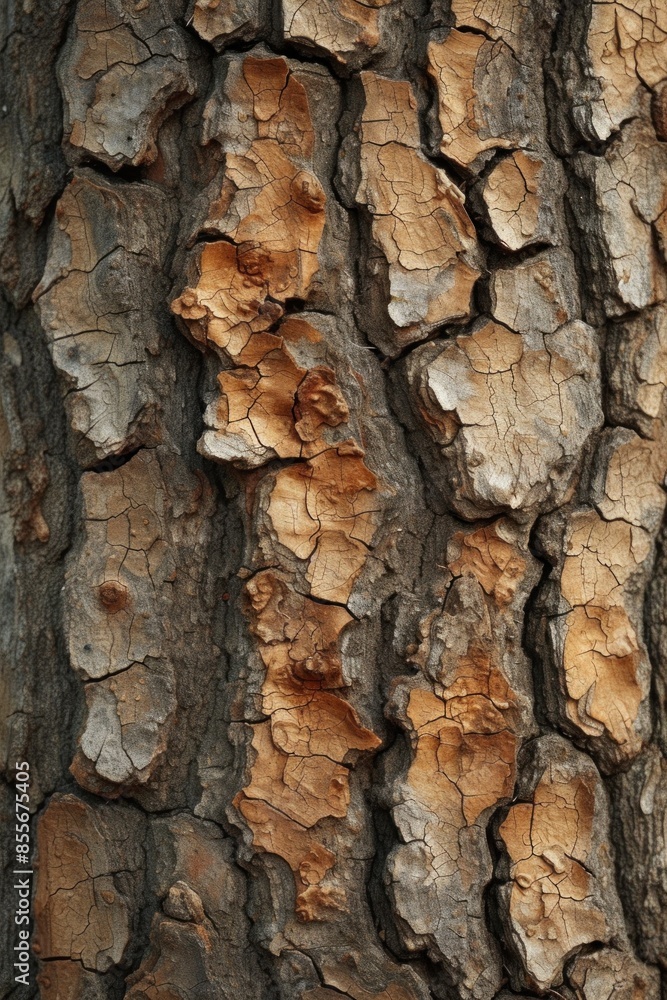 Close-Up View of Rough Pine Tree Bark Texture in Natural Daylight Close-Up View of Rough Pine Tree Bark Texture in Natural Daylight