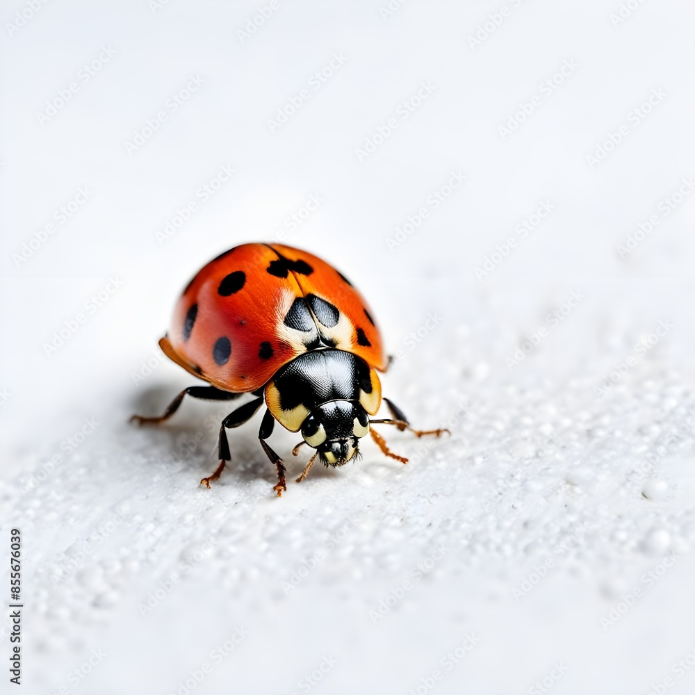 Fototapeta premium beautiful ladybug on white background