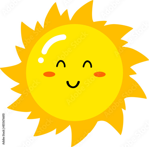 Sun cartoon character.
