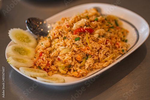 Crab Fried Rice in Thai Restaurant