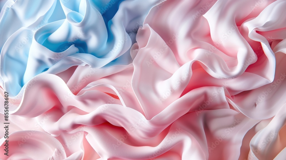 Obraz premium Abstract Pink and Blue Fabric Drapes