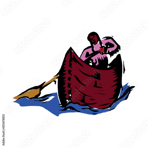 A lone adventurer steers a sleek motorboat across tranquil waters, embodying freedom and leisure. The sun glints off the surface, highlighting the man s focused expression as he navigates through