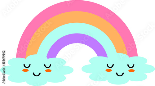 Colorful rainbow element background.