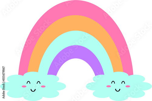 Colorful rainbow element background.