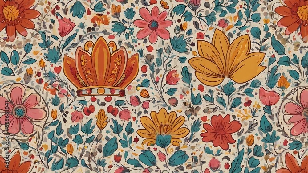 pattern with flowers, ai generated pattern with flowers, ai generated