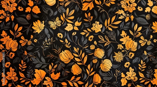 Halloween pattern wallpaper © pixelwallpaper