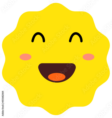 vector illustration of cartoon face