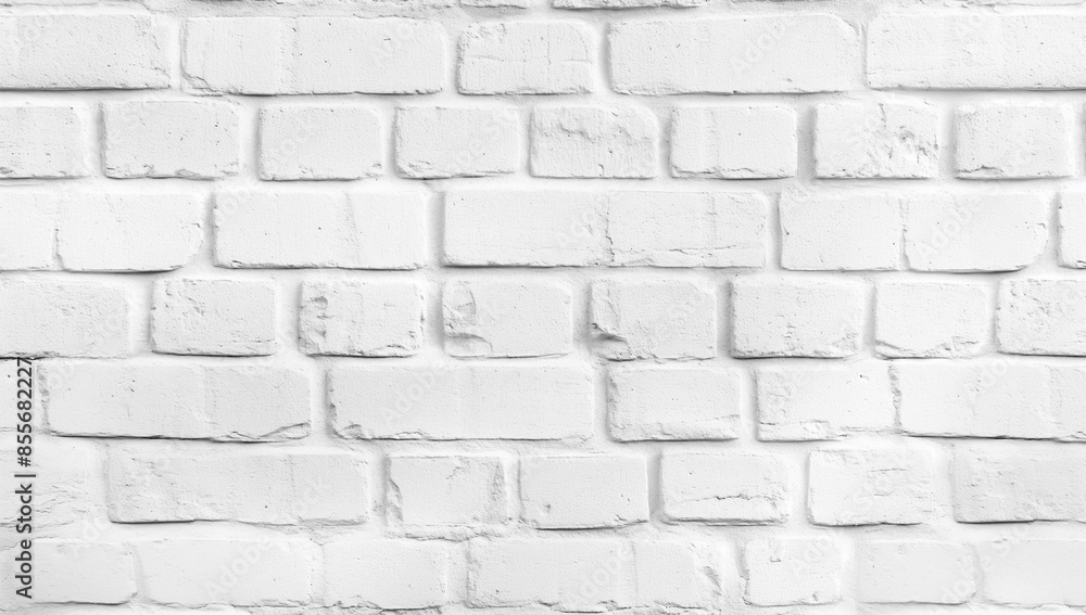 Fototapeta premium White brick wall texture background vector illustration in the style of white background, high resolution photography, insanely detailed