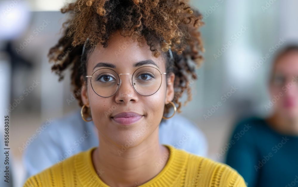 Confident Young Woman in Glasses Confident Young Woman in Glasses