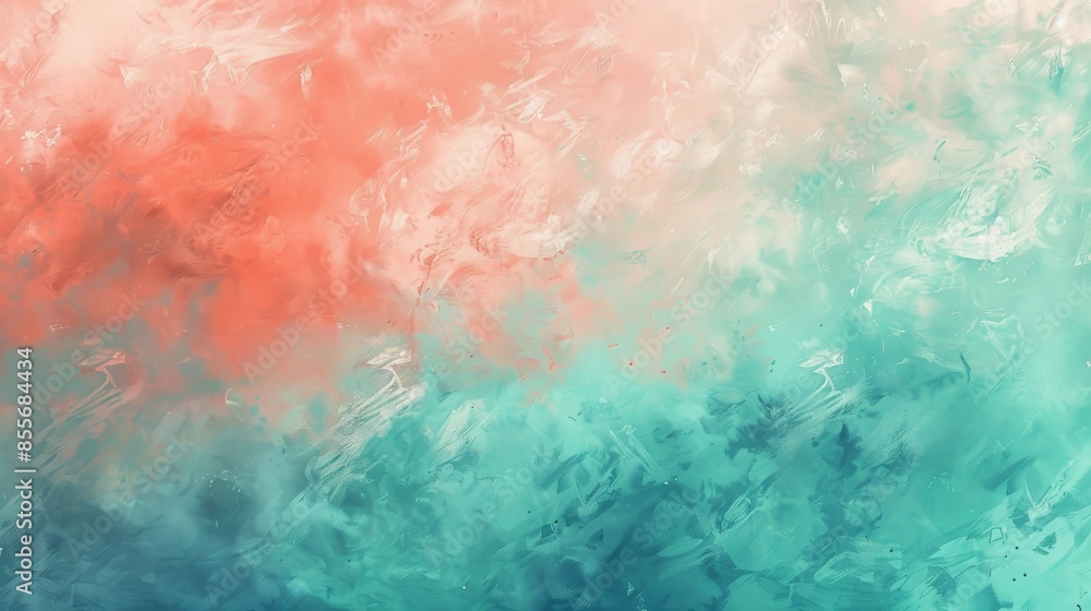 Abstract art featuring soft pastel shades of coral and teal, creating a gentle and calming visual effect. Abstract art featuring soft pastel shades of coral and teal, creating a gentle and calming visual effect.
