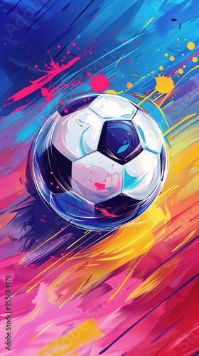 football poster design with flat design illustration