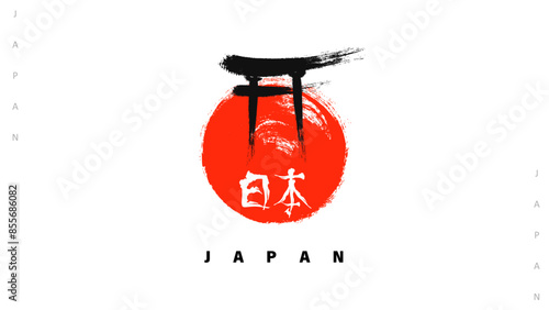 Japan logo design, Elements symbol of Japan, Vector illustration EPS 10