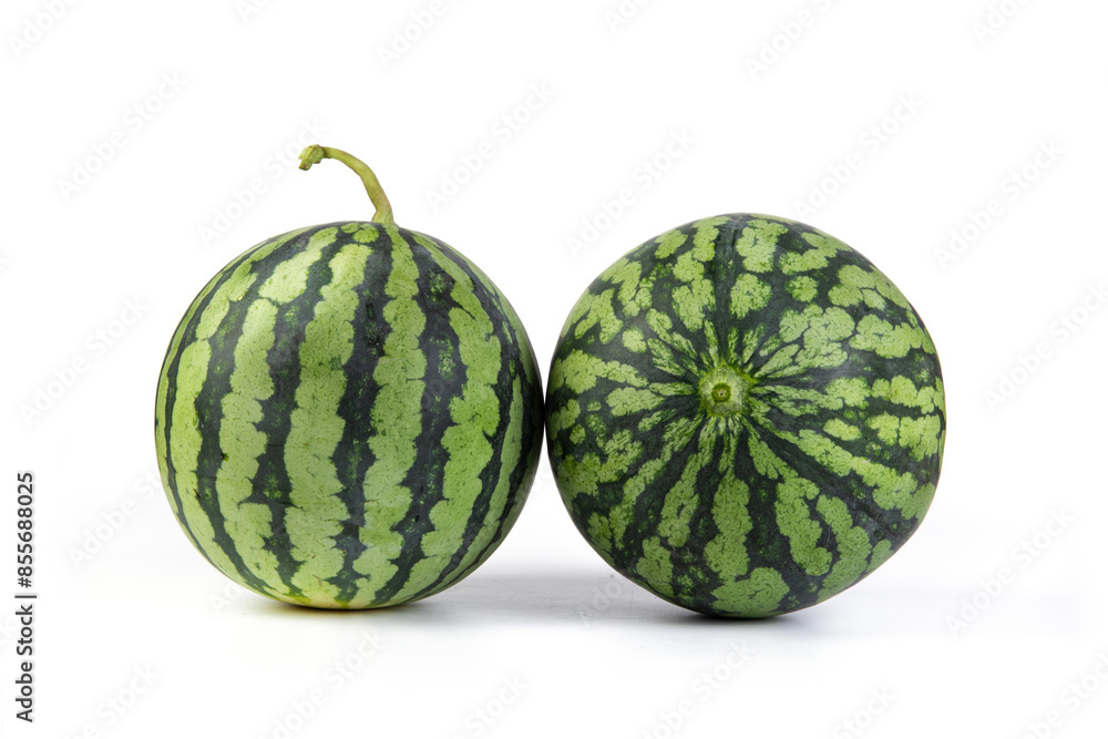 watermelon half isolated on white background. watermelon half isolated on white background.