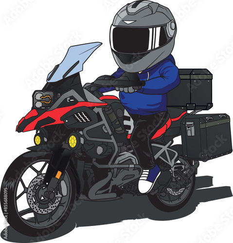 Motorcycle Rider cartoon vector