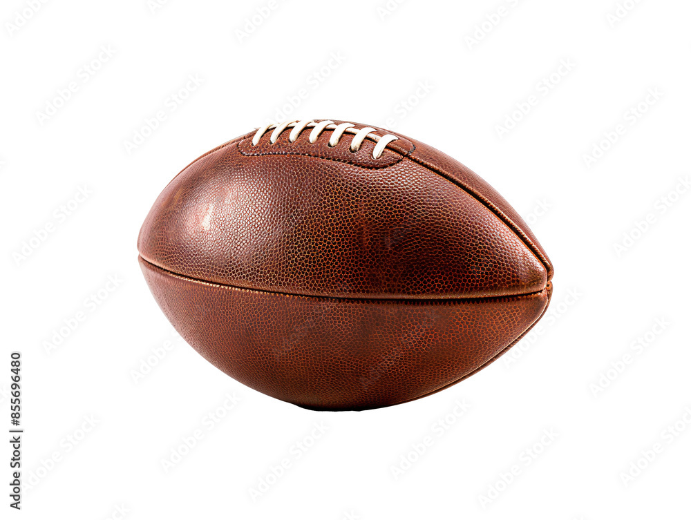 a football with a white stitching a football with a white stitching