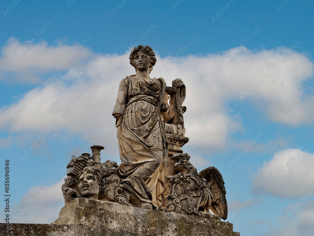 theater Noto baroque building detail Sicily, Italy theater Noto baroque building detail Sicily, Italy