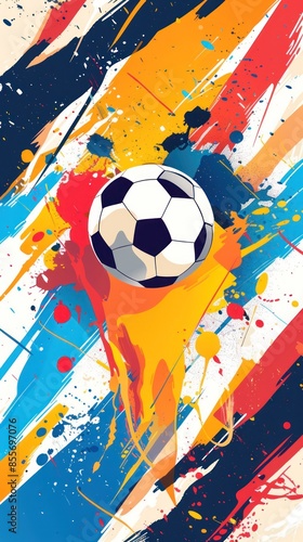football poster design with flat design illustration