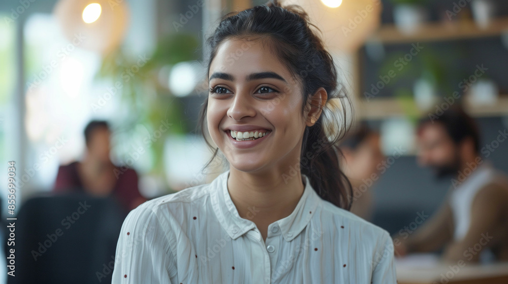 Smiling woman looking at camera Smiling woman looking at camera