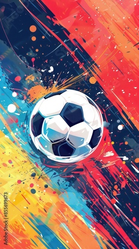 football poster design with flat design illustration photo