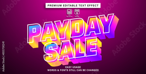 editable text effect payday sale style