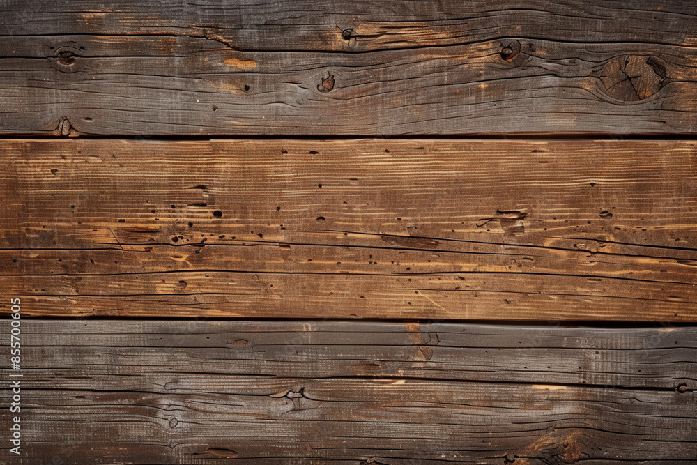 Background of old brown boards with visible grain and damage. Background of old brown boards with visible grain and damage.