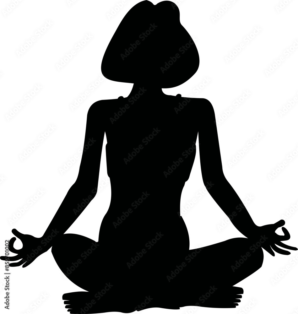 Woman Yoga Pose Silhouette Woman Yoga Pose Silhouette