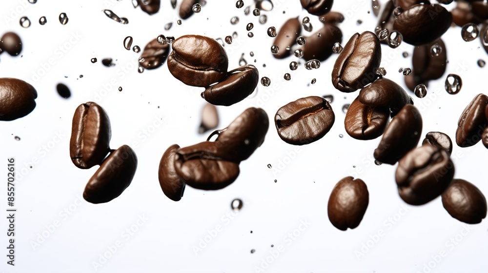 Obraz premium coffee beans falling
