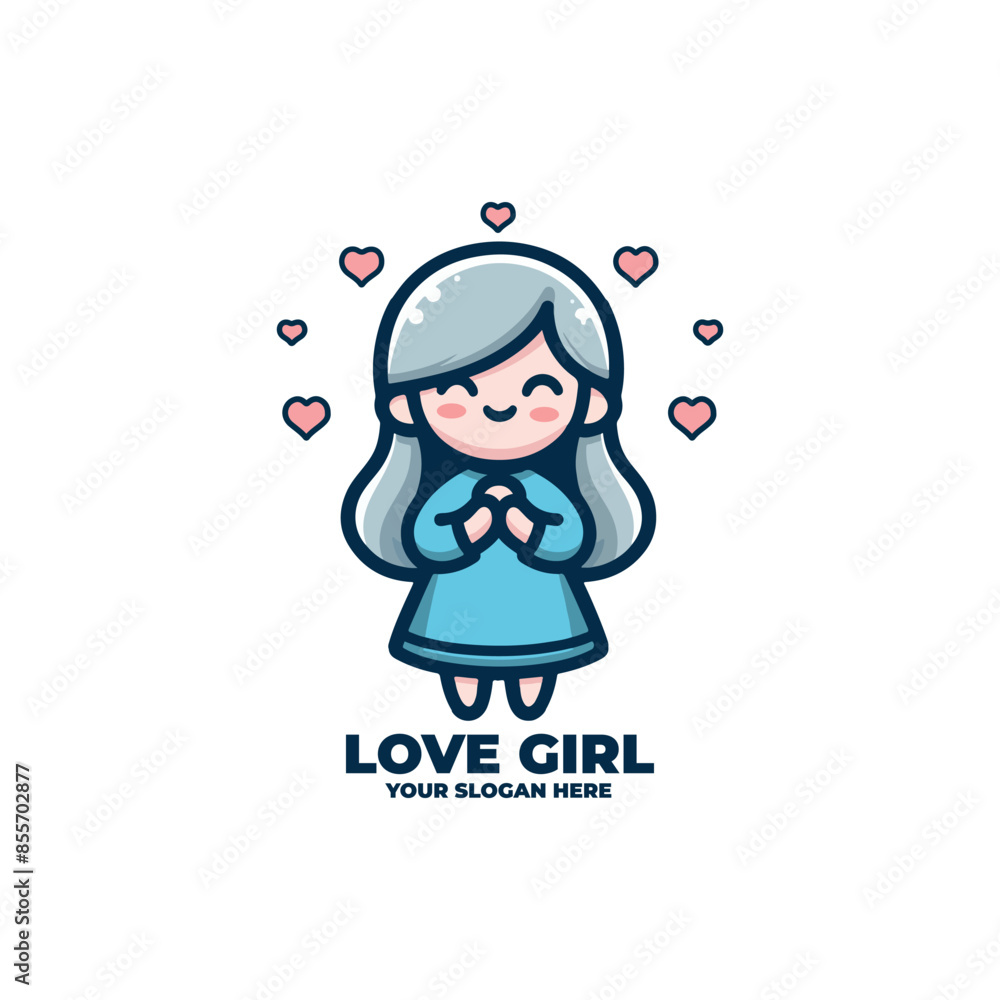 Cute Little Girl Logo Design Cute Little Girl Logo Design