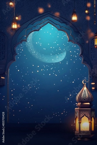 Ramadan poster template and ramadan media social post template